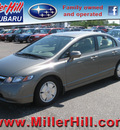 honda civic 2008 gray sedan hybrid hybrid 4 cylinders front wheel drive automatic 55811