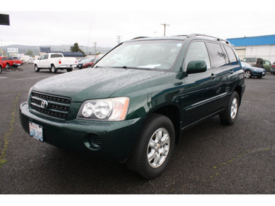 toyota highlander 2001 green suv 4x4 gasoline 6 cylinders dohc all whee drive automatic 98632