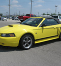 ford mustang 2003 yellow gt deluxe gasoline 8 cylinders sohc rear wheel drive automatic with overdrive 45840