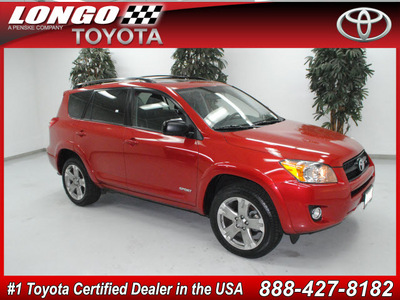 toyota rav4 2010 red suv sport gasoline 6 cylinders front wheel drive automatic 91731