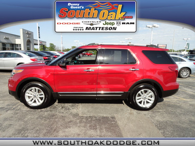 ford explorer 2011 red suv xlt 6 cylinders automatic 60443