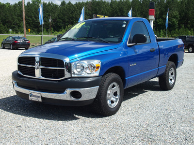 dodge ram pickup 1500 2008 blue pickup truck sxt gasoline 6 cylinders rear wheel drive 6 speed manual 27569