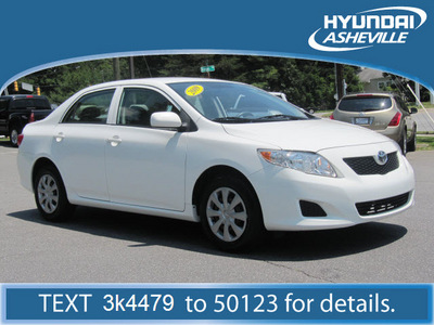 toyota corolla 2009 white sedan le 4 cylinders automatic 28805