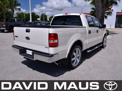 ford f 150 2008 white lariat flex fuel 8 cylinders 2 wheel drive automatic 32771