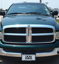 dodge ram pickup 1500 2002 dk  green pickup truck slt gasoline 8 cylinders rear wheel drive automatic with overdrive 76018