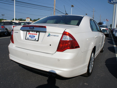 ford fusion hybrid 2011 white sedan hybrid 4 cylinders front wheel drive automatic 08753