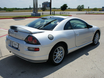 mitsubishi eclipse 2002 silver hatchback gt gasoline 6 cylinders front wheel drive automatic 76087