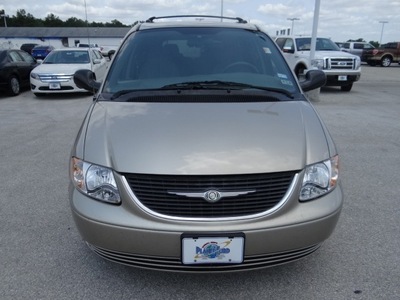 chrysler town and country 2003 tan van lx family value flex fuel 6 cylinders front wheel drive automatic 77388