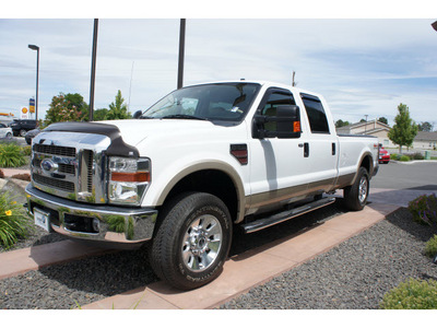 ford f 250 super duty 2008 white lariat diesel 8 cylinders 4 wheel drive automatic with overdrive 99352