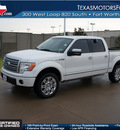 ford f 150 2010 white platinum flex fuel 8 cylinders 4 wheel drive automatic 76108