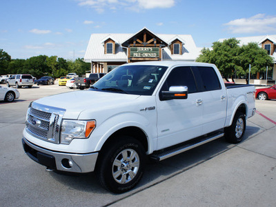 ford f 150 2011 white lariat gasoline 6 cylinders 4 wheel drive automatic 76087