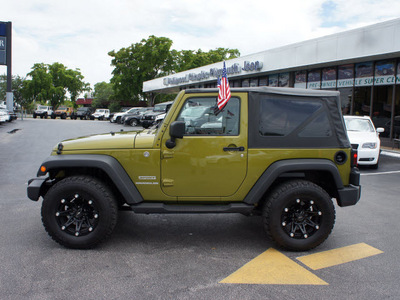 jeep wrangler 2010 green suv sport gasoline 6 cylinders 4 wheel drive automatic 33021