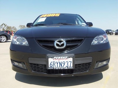 mazda mazda3 2007 black sedan s sport gasoline 4 cylinders front wheel drive automatic 90241