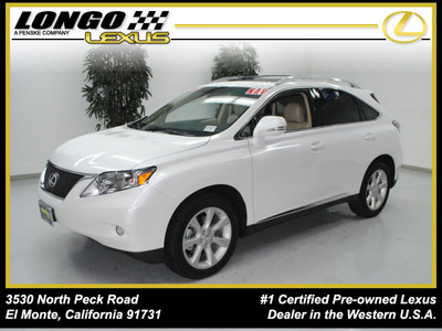 lexus rx 350 2012 white suv gasoline 6 cylinders front wheel drive not specified 91731