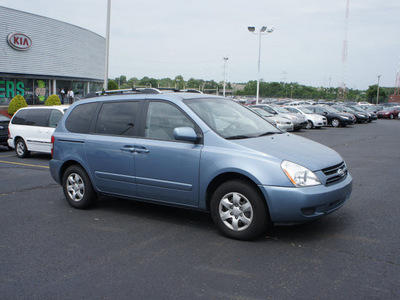 kia sedona 2007 lt blue van gasoline 6 cylinders front wheel drive automatic 19153