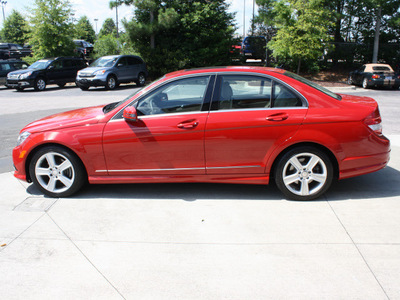 mercedes benz c class 2010 red sedan c300 sport gasoline 6 cylinders rear wheel drive automatic 27616