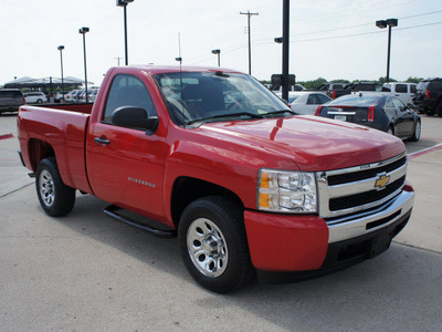 chevrolet silverado 1500 2010 red ls flex fuel 8 cylinders 2 wheel drive automatic 76087