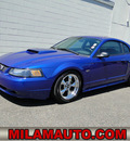 ford mustang 2003 dk  blue coupe gt deluxe gasoline 8 cylinders sohc rear wheel drive 5 speed manual 98371