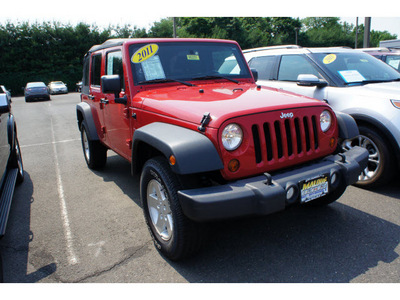jeep wrangler unlimited 2011 red suv sport gasoline 6 cylinders 4 wheel drive automatic with overdrive 08902