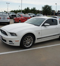 ford mustang 2013 white coupe v6 premium 6 cylinders automatic 76108