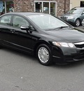 honda civic 2009 black sedan hybrid hybrid 4 cylinders front wheel drive cont  variable trans  06019