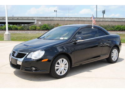 volkswagen eos 2008 black turbo gasoline 4 cylinders front wheel drive autostick 77065