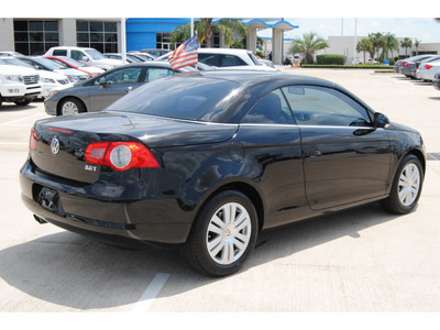 volkswagen eos 2008 black turbo gasoline 4 cylinders front wheel drive autostick 77065