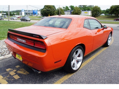 dodge challenger 2009 hemi orange coupe srt8 gasoline 8 cylinders rear wheel drive 6 speed manual 07724