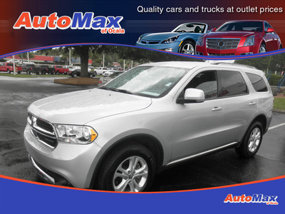 dodge durango 2011 silver suv crew lux gasoline 6 cylinders rear wheel drive automatic 34474