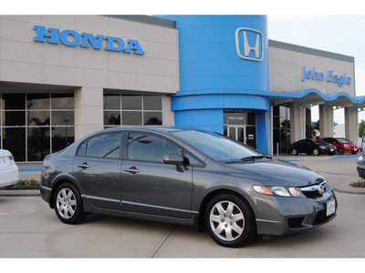 honda civic 2011 dk  gray sedan lx gasoline 4 cylinders front wheel drive automatic 77065