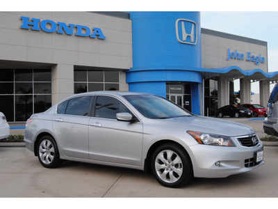 honda accord 2009 silver sedan ex l v6 w navi gasoline 6 cylinders front wheel drive automatic 77065