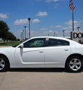 dodge charger 2011 white sedan gasoline 6 cylinders rear wheel drive automatic 76018