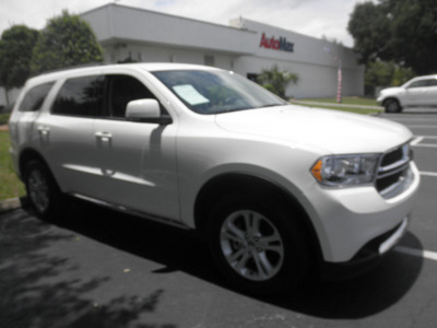 dodge durango 2011 white suv crew gasoline 6 cylinders rear wheel drive automatic 34474