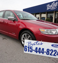 lincoln mkz 2009 red sedan premium gasoline 6 cylinders front wheel drive automatic 37087