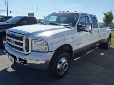 ford f 350 super duty 2007 white lariat diesel 8 cylinders 4 wheel drive automatic 37087