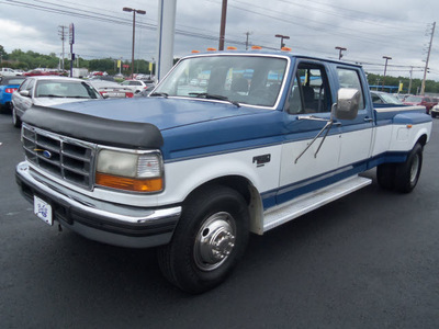 ford f 350 1993 blue xlt gasoline 8 cylinders rear wheel drive 4 speed with overdrive 37087
