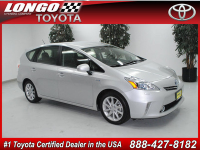 toyota prius v 2012 01f7silver wagon five hybrid 4 cylinders front wheel drive cvt 91731