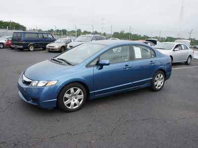 honda civic 2009 blue sedan lx gasoline 4 cylinders front wheel drive automatic 19153