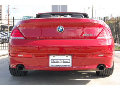 bmw 6 series 2009 red 650i gasoline 8 cylinders rear wheel drive automatic 77002