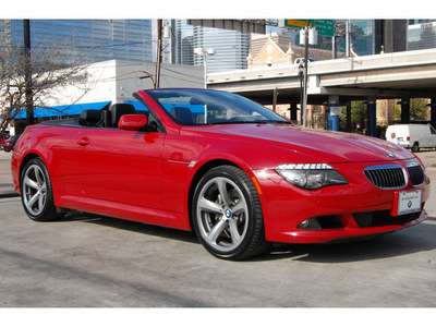 bmw 6 series 2009 red 650i gasoline 8 cylinders rear wheel drive automatic 77002