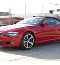 bmw 6 series 2009 red 650i gasoline 8 cylinders rear wheel drive automatic 77002