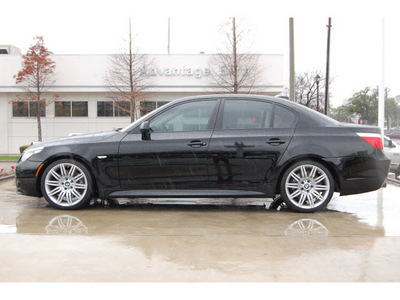 bmw 5 series 2008 black sedan 550i gasoline 8 cylinders rear wheel drive automatic 77002