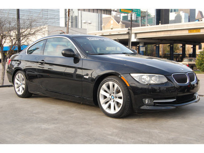 bmw 3 series 2011 black coupe 328i gasoline 6 cylinders rear wheel drive automatic 77002