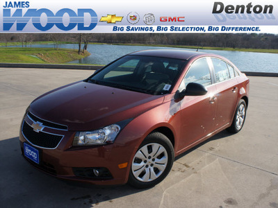 chevrolet cruze 2012 brown sedan ls gasoline 4 cylinders front wheel drive 6 speed automatic 76206