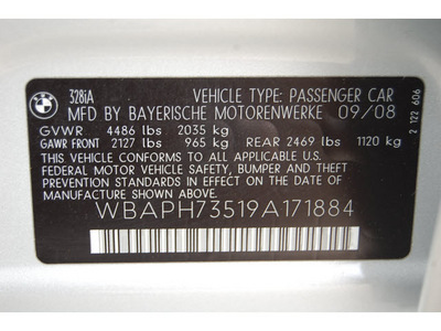 bmw 3 series 2009 gray sedan 328i gasoline 6 cylinders rear wheel drive automatic 77002