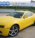 chevrolet camaro 2012 yellow coupe lt gasoline 6 cylinders rear wheel drive 6 speed automatic 76206
