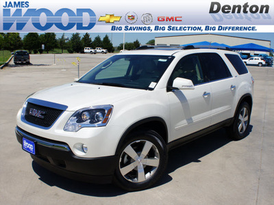 gmc acadia 2012 white suv slt 2 gasoline 6 cylinders all whee drive 6 speed automatic 76206