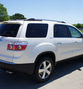 gmc acadia 2012 white suv slt 2 gasoline 6 cylinders all whee drive 6 speed automatic 76206