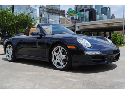 porsche 911 2007 blue carrera s cab gasoline 6 cylinders 6 speed manual 77002