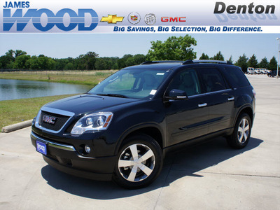 gmc acadia 2012 black suv slt 1 gasoline 6 cylinders front wheel drive 6 speed automatic 76206